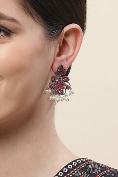 Red Alloy Earrings image number 1