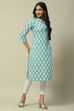Sea Blue Rayon Staight Kurta image number 0