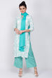 Green Viscose Straight Suit Set image number 0
