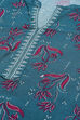 Teal Blue LIVA Straight Kurta image number 1