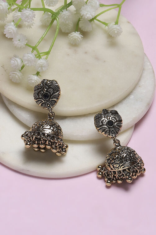 Gold Oxidize Alloy Jhumka image number 0