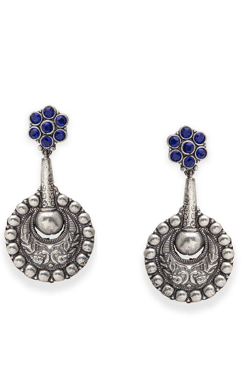 Blue Metal Brass Earring image number 0