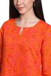 Orange Art Silk Indie Top image number 1