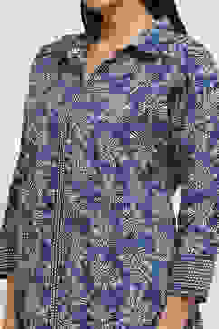 Indigo Cotton Straight Kurti image number 1