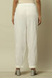 White Viscose Solid Straight Fit Palazzo image number 4