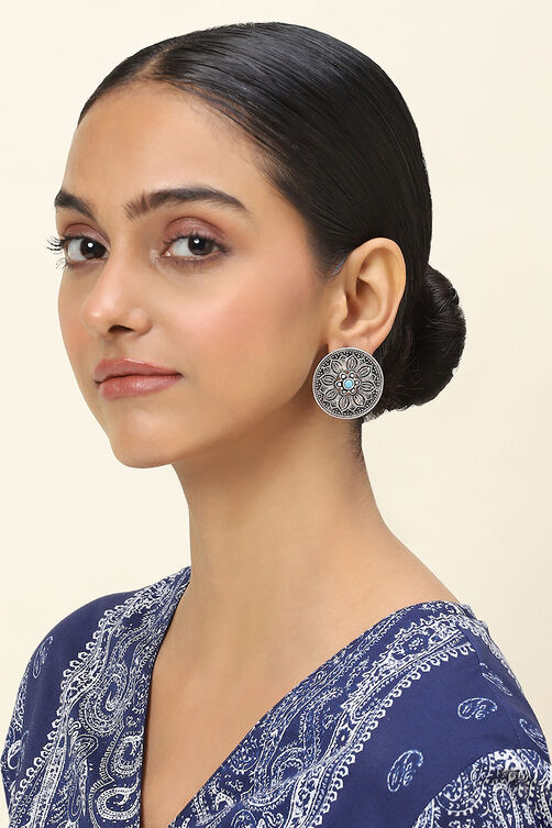 Turquoise Alloy Studs image number 3