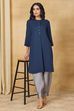 Maroon Solid Straight Viscose Blend Kurta image number 0