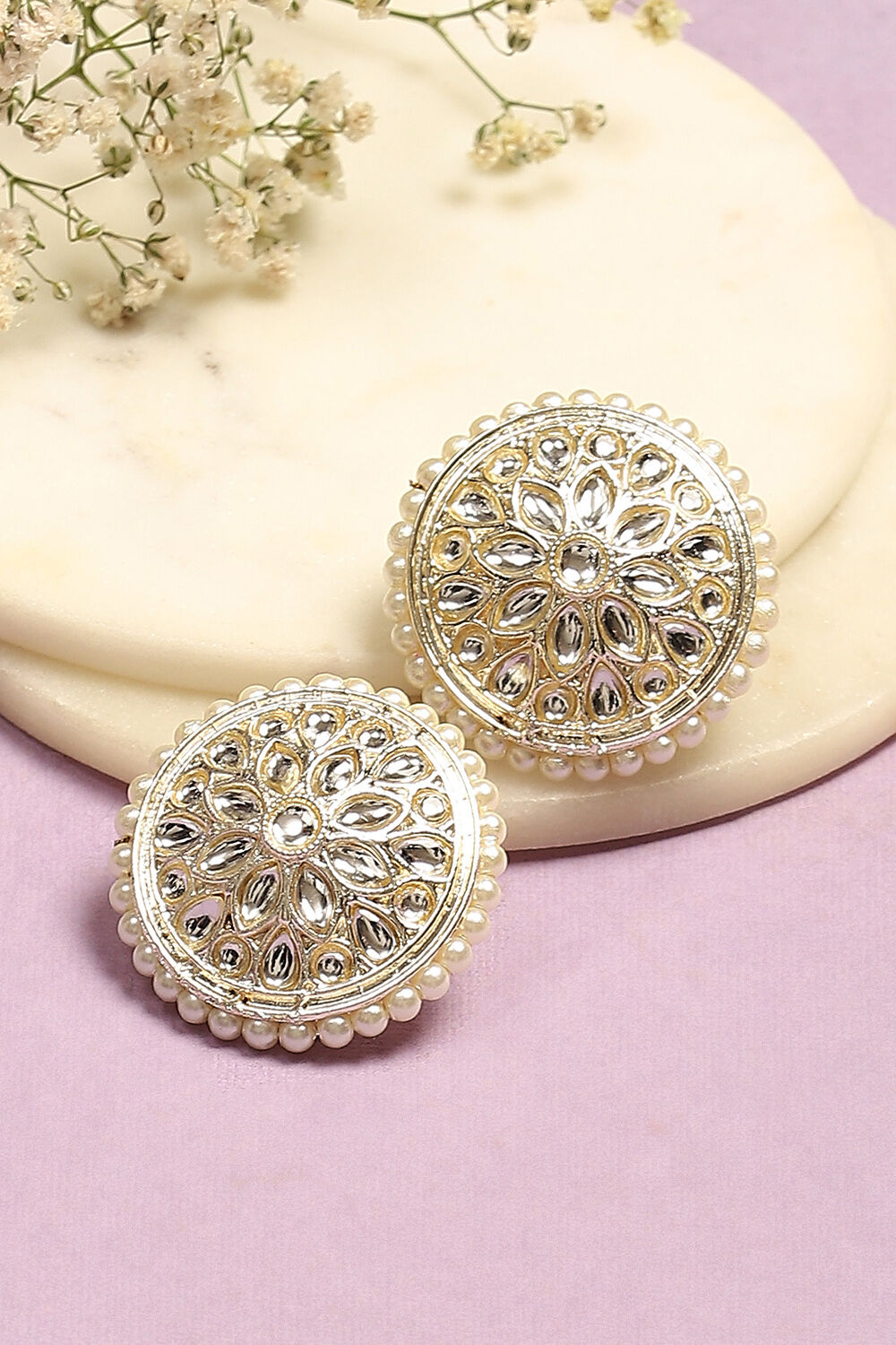 Gold Brass Earrings image number 0