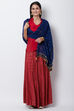 Royal Blue Polyester Chiffon Dupatta image number 0