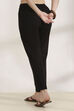 Black Rayon Straight Palazzos image number 5
