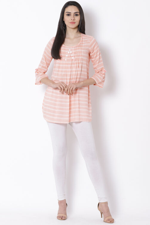 Peach Viscose Indie Top image number 2