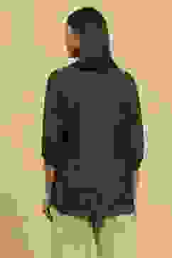 Black Viscose Blend Printed Straight Top image number 3