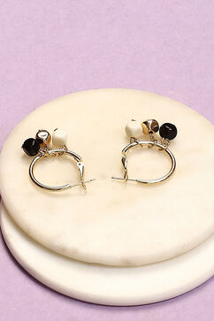 Black White Alloy Earrings image number 2
