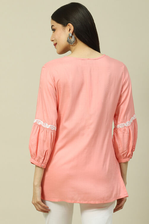 Pink LIVA Short Top image number 4