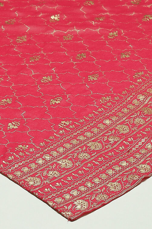 Pink Cotton Blend Woven Straight Kurta Suit Set image number 3