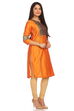 Orange Ark silk Straight Kurta image number 1