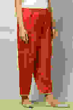 Rust Viscose Shantoon Solid Ankle Length Palazzo image number 3