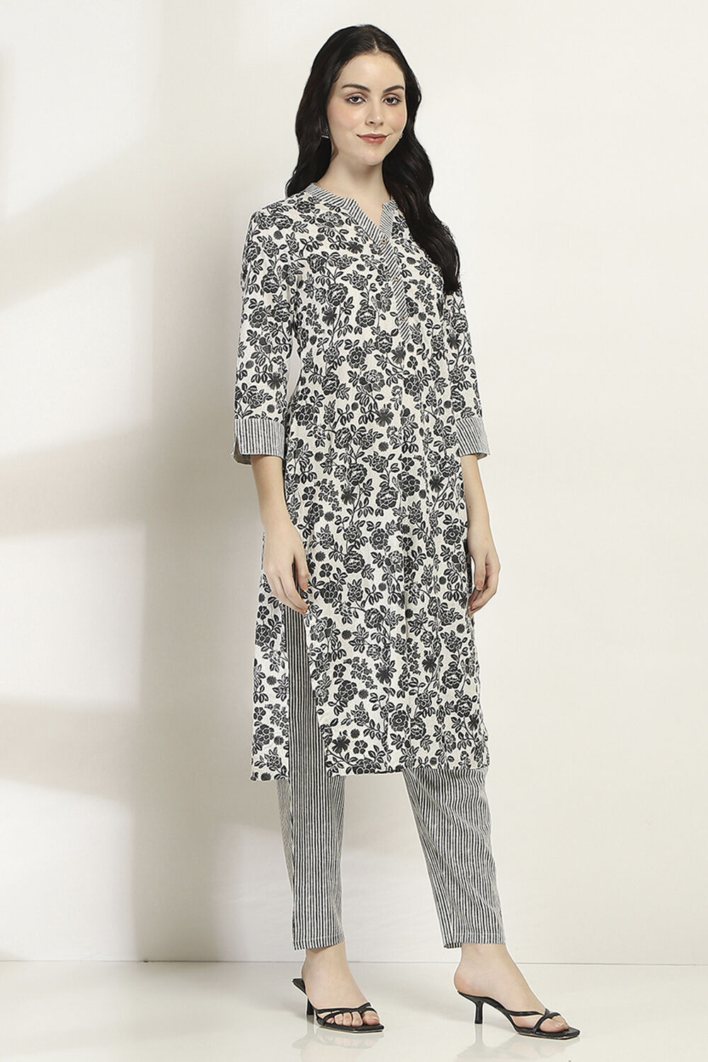 Black Viscose Straight SET image number 5