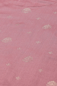 Mauve Poly Viscose Straight Yarndyed Kurta Palazzo Suit Set image number 1