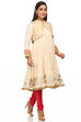 Ivory Flared Cotton Suit Set image number 3