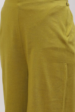 Olive Green Acrylic Straight Suit Set image number 6