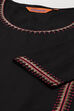 Black LIVA A Line Kurta image number 1