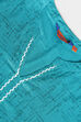 Blue Viscose Rayon Short Top image number 4