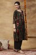 Blue Printed Viscose Blend A-Line Co-ord Set image number 4