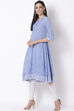Blue Cotton Kurta image number 2