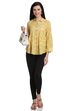 Beige Cotton Straight Indie Top image number 5