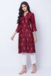 Maroon Shantoon Straight Kurta image number 3