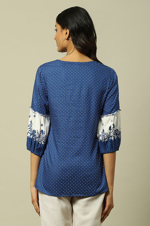 Navy Blue LIVA Indie Top image number 3