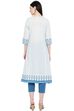White Cambric A-Line Kurta image number 6