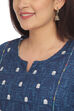 Indigo Straight Cotton Kurta image number 1