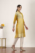 Yellow Cotton Straight Kurtas image number 4