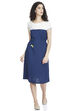 Indigo A Line Viscose Dress image number 4