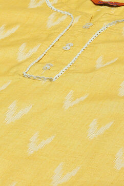 Yellow Viscose Blend Straight Kurta image number 1