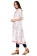 White Kalidar Cotton Kurta image number 2