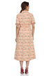 Peach Flared Cotton Dress image number 4
