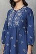 Blue Cotton Tiered Dresses image number 1