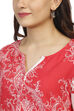 Pink Straight High Low Viscose Kurta image number 1