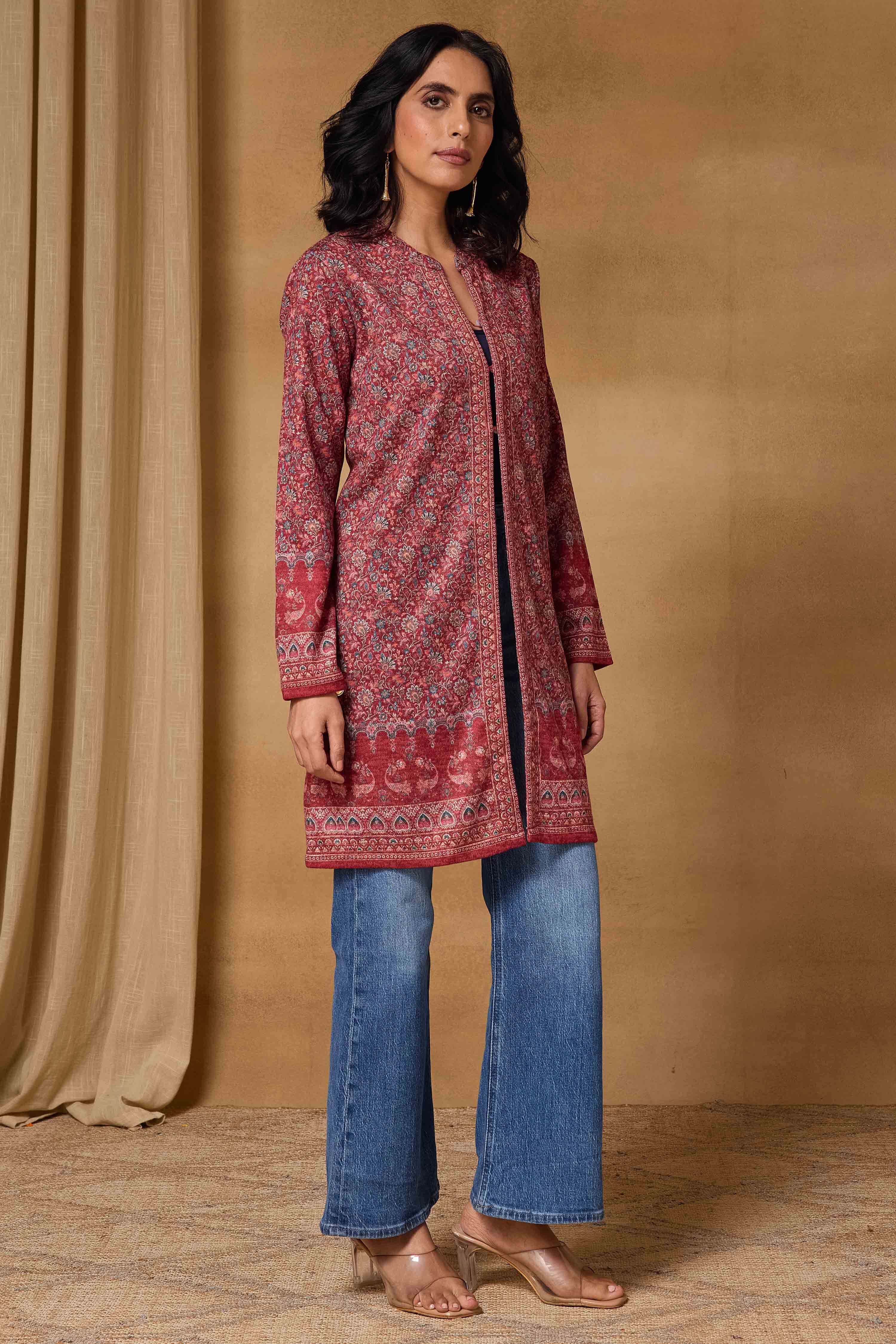 Red Polyester Regular Printed Cape image number 5