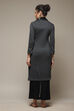 Grey Acrylic Straight Suit Set image number 5
