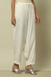 White Viscose Solid Straight Fit Palazzo image number 3