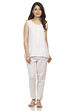 Off White & Blue Front Open Cotton Indie Top image number 4