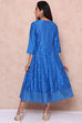 Royal Blue Art Silk Kalidar Dress image number 5