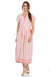 White Straight Viscose Dress image number 0