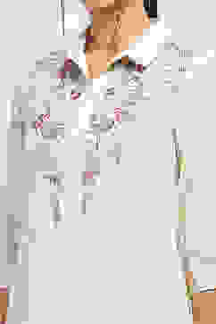 Ivory Cotton Blend Straight Kurta image number 1