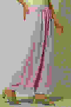 Mauve Poly Georgette Solid Straight Fit Palazzo image number 3