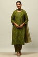 Magenta Printed Straight Suit Set image number 0